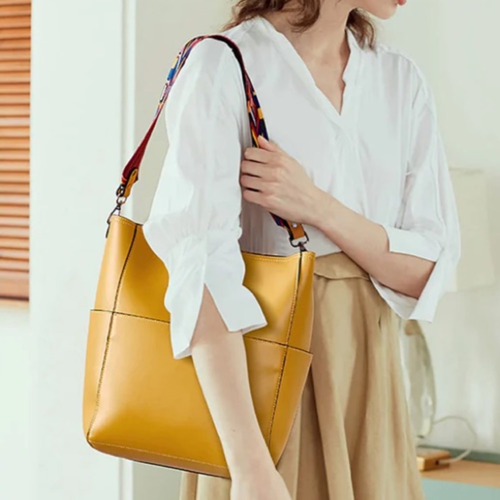 Bostanten Bucket Bag for Women Vegan Leather